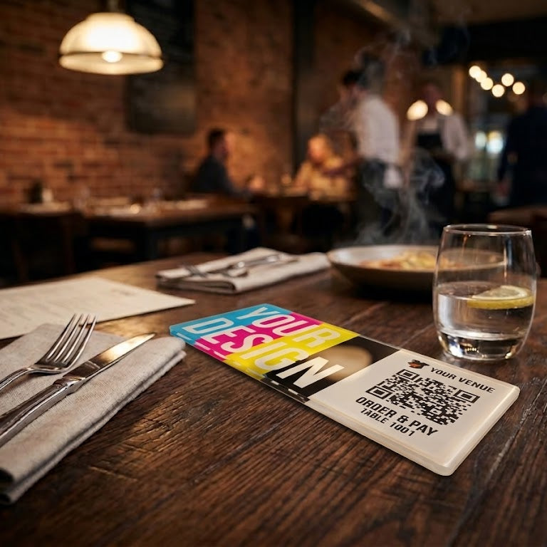 Reverse Printed Acrylic slab QR code